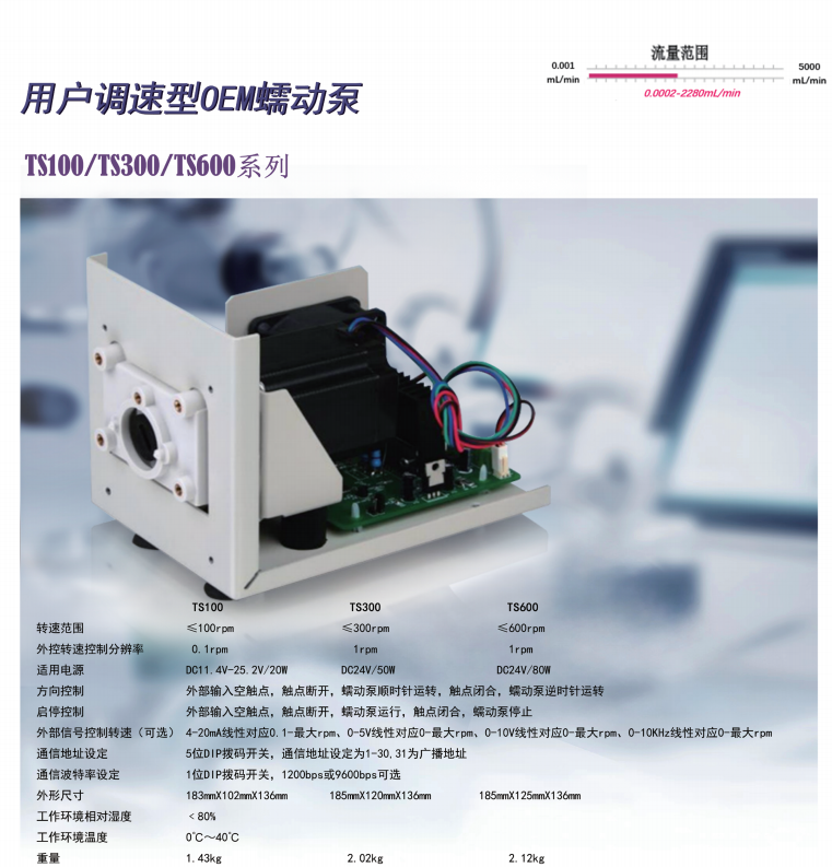 用户调速型OEM蠕动泵